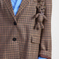 Blazer a quadri con chiusura a bottoni
