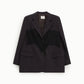 Blazer con frange e tasche con patta frontali