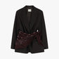 Blazer con cintura foulard annodata in vita