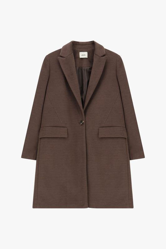 Cappotto monopetto con tasche frontali