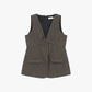 Gilet a righe con zip sul retro
