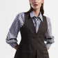 Gilet a righe con zip sul retro