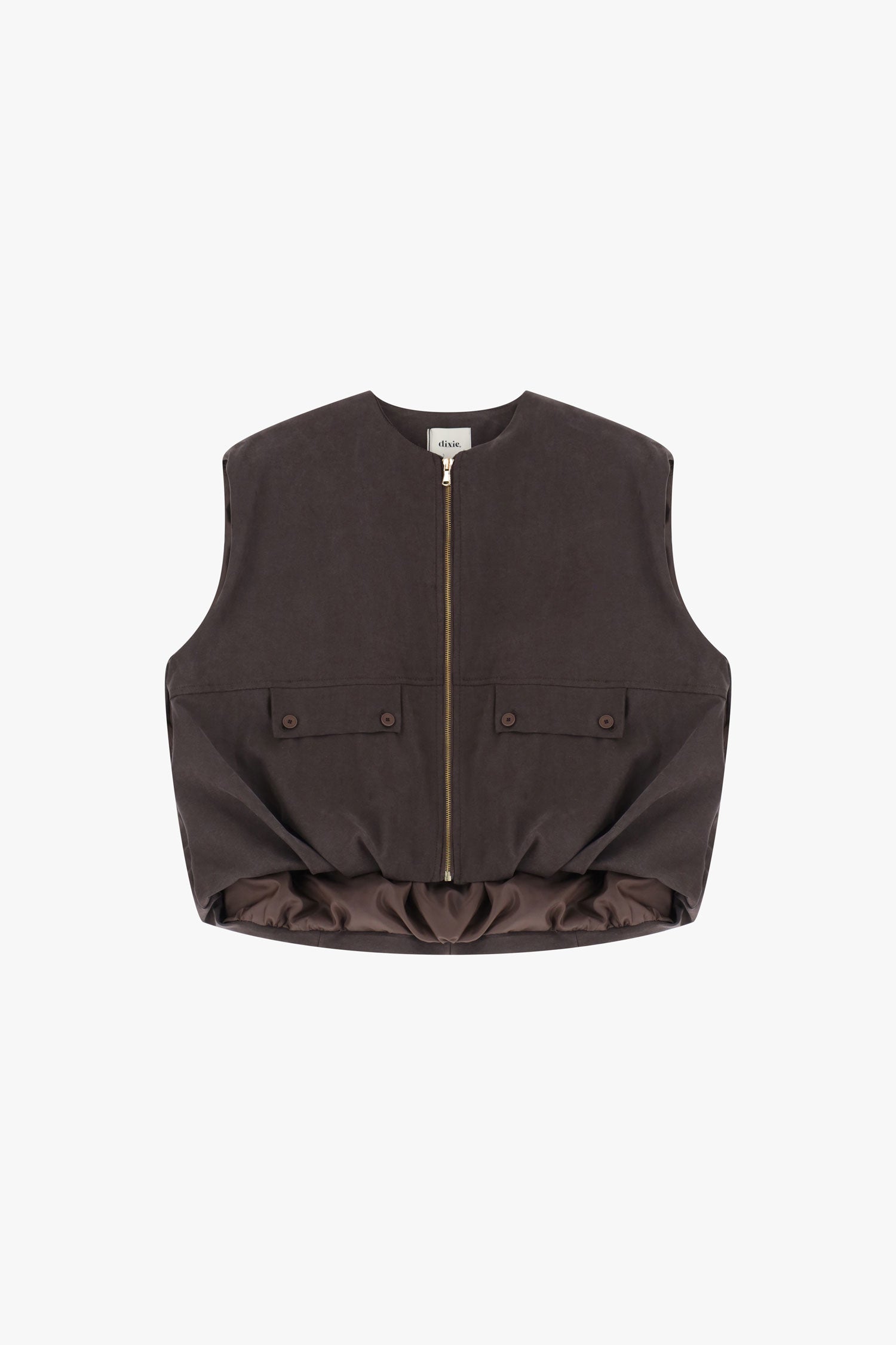 Gilet con zip e tasche anteriori