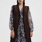 Cappotto smanicato con frange lunghe