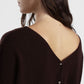 Maglione scollo a v con bottoni sul retro