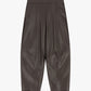 Pantaloni in ecopelle ampi con vita alta