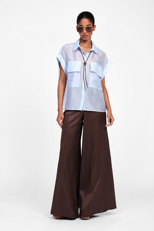 Pantaloni palazzo a gamba ampia