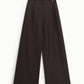 Pantaloni palazzo a vita alta con pinces