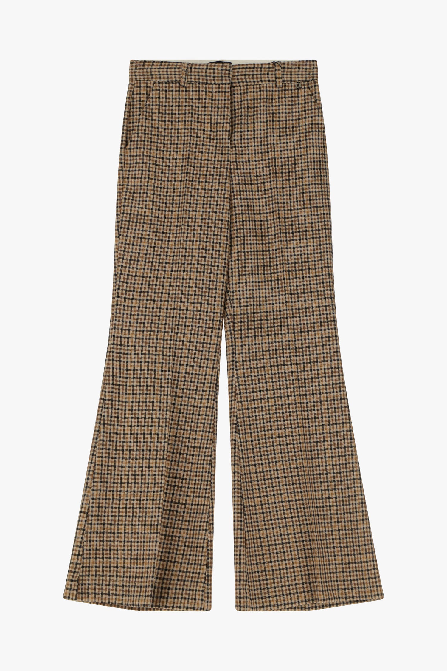 Pantaloni svasati a quadri