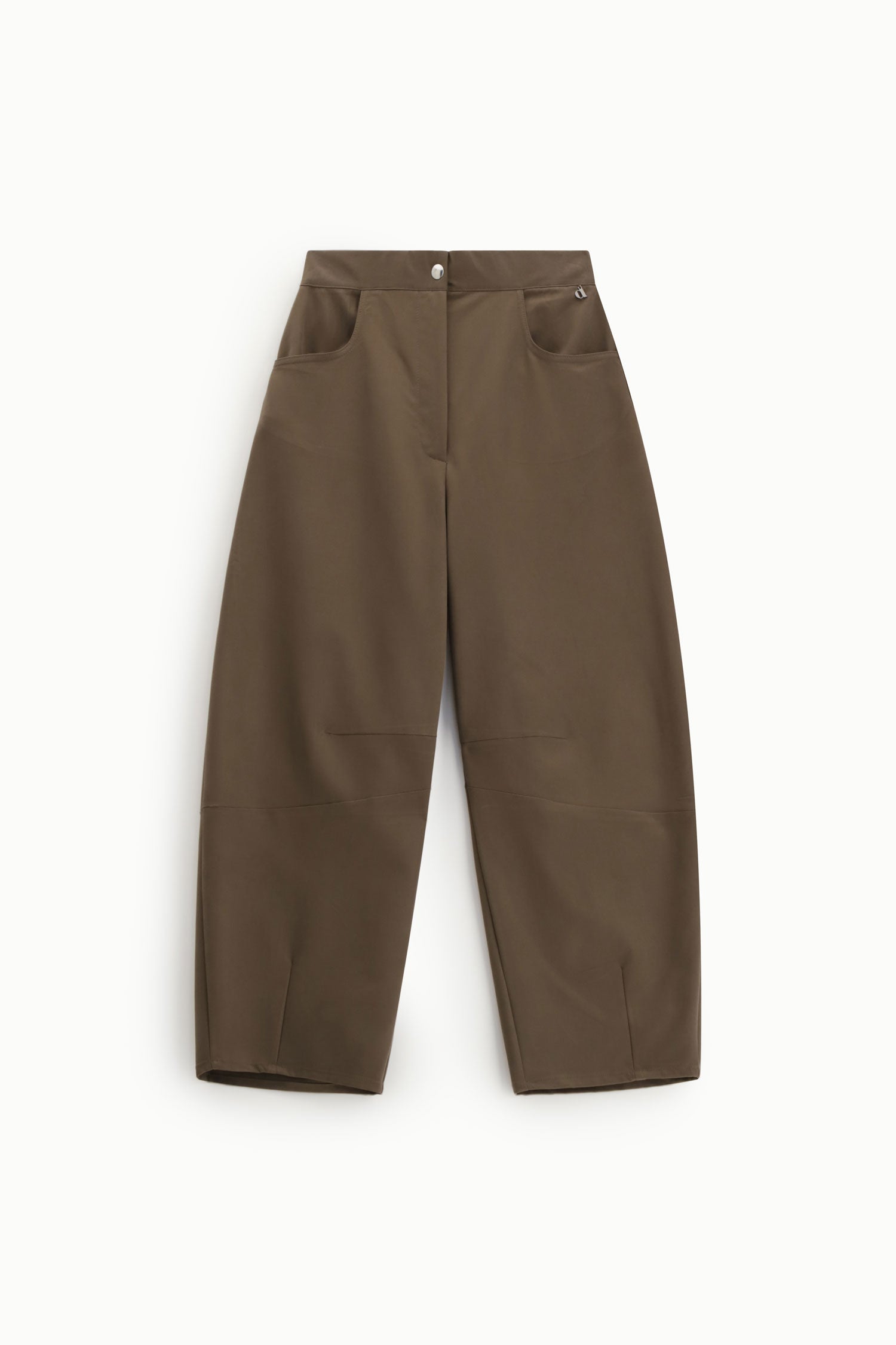 Pantaloni palazzo vita alta con tasche laterali