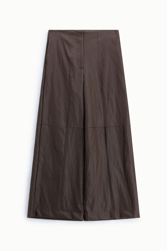 Pantaloni palazzo a vita alta con gamba ampia