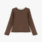 T-shirt manica lunga leggermente velata