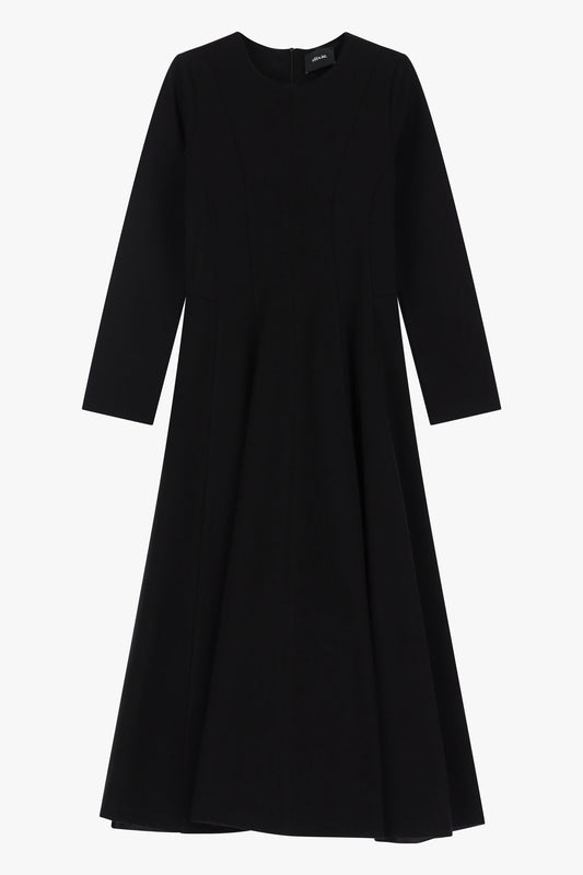 Vestito midi con maniche lunghe