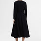 Vestito midi con maniche lunghe