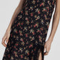 Abito corto stampa floreale con pizzo e spalline sottili
