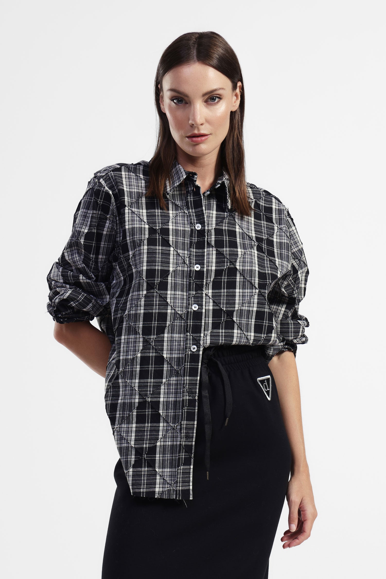 Camicia a righe con collo classico