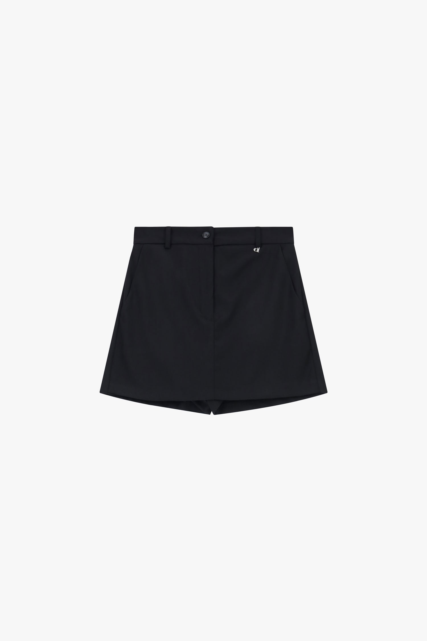 Skorts con cinturini in vita e chiusura frontale