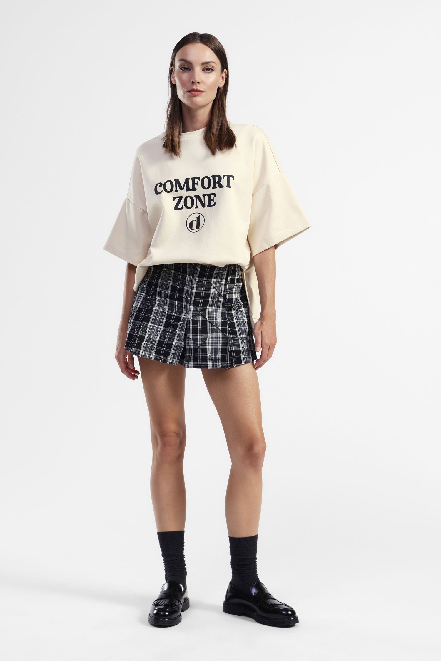 Gonna pantalone a quadri casual