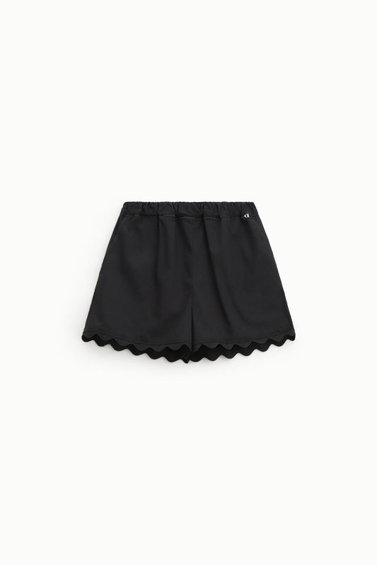 Shorts regular-fit orlo smerlato tinta unita