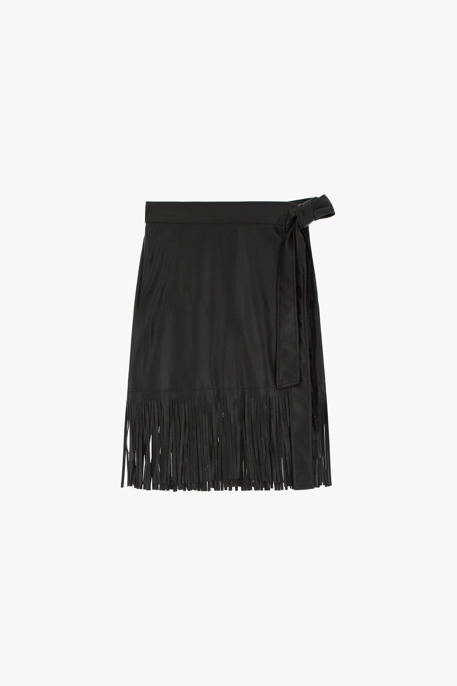 Gonna ecopelle frange a portafoglio