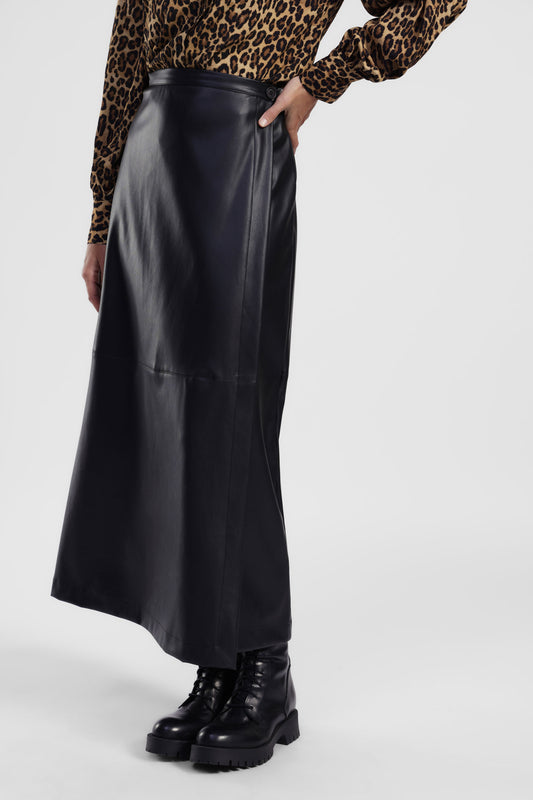 Gonna midi svasata con chiusura laterale