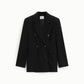 Blazer doppiopetto con tasche a filetto