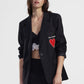 Blazer regular-fit con cuore ricamato