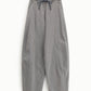 Pantaloni palazzo ampi con vita alta e coulisse