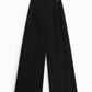 Pantaloni palazzo a vita alta con pinces