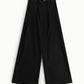 Pantaloni palazzo a vita alta con cintura