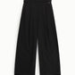 Pantaloni palazzo con pince e vita regolare