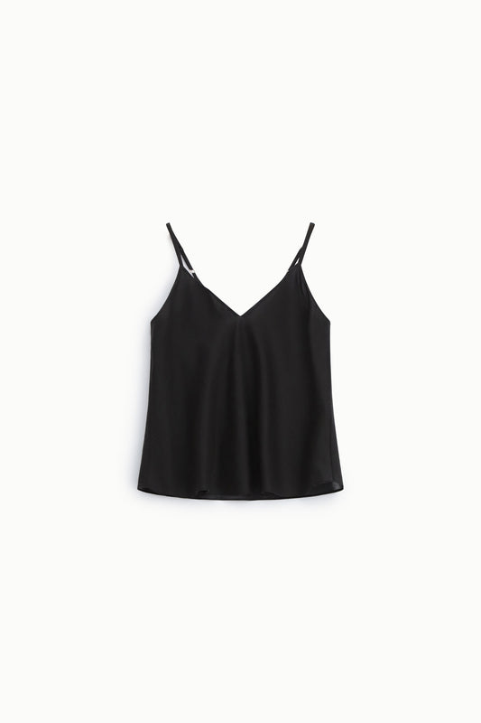 Top spalline sottili e scollo a v