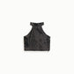 Top senza maniche con collo alto