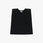 Top smanicato con spalle strutturate girocollo