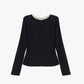 T-shirt manica lunga leggermente velata