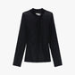 Maglia con drappeggio e collo alto