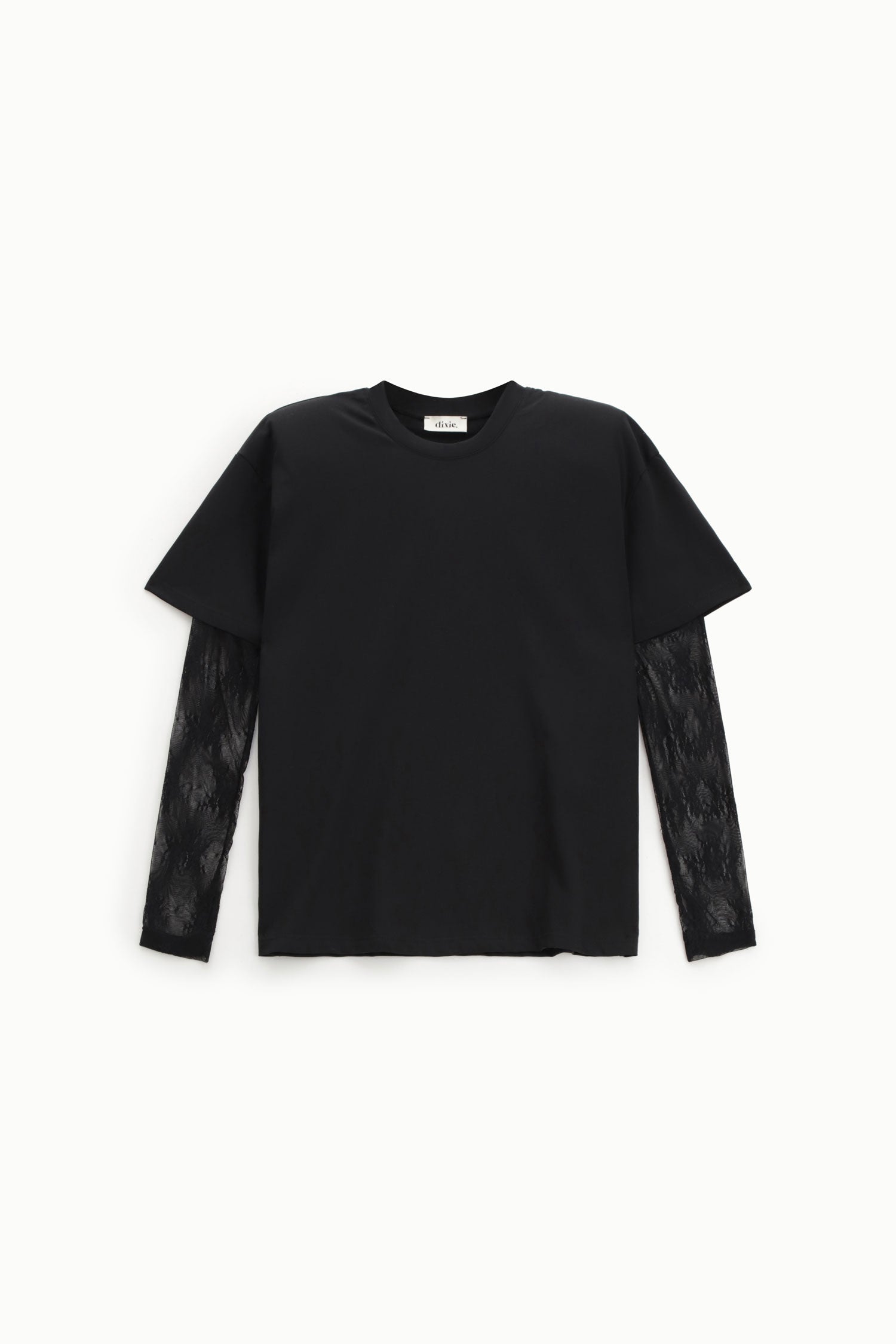 T-shirt manica lunga con inserti velati