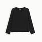 Top a manica lunga con scollo rotondo