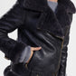Giacca in eco-pelliccia con zip laterale