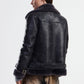 Giacca in eco-pelliccia con zip laterale