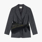 Blazer con cintura foulard annodata in vita