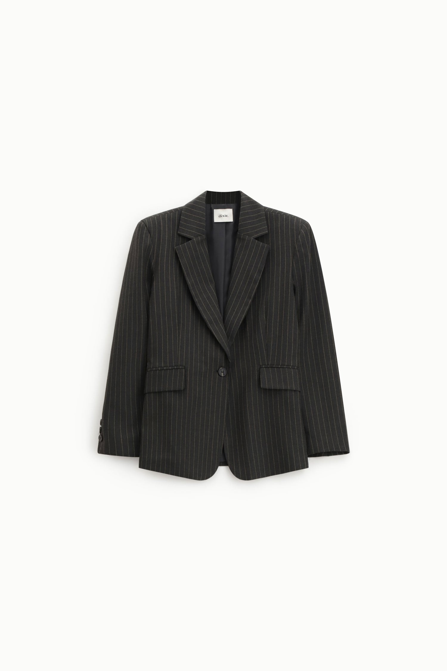Blazer gessato monopetto con rever classico