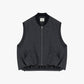 Gilet con zip e fondo arricciato