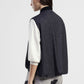 Gilet con zip e fondo arricciato