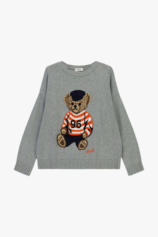 Maglione girocollo stampa orsetto marinaio