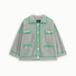 Cardigan con collo polo e tasche