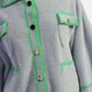 Cardigan con collo polo e tasche
