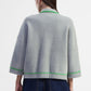 Cardigan con collo polo e tasche