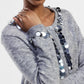 Cardigan con paillettes e tasche