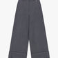 Pantaloni palazzo con risvolto ampio